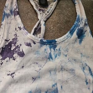 Tie dyed sleeveless tank dyed by me.